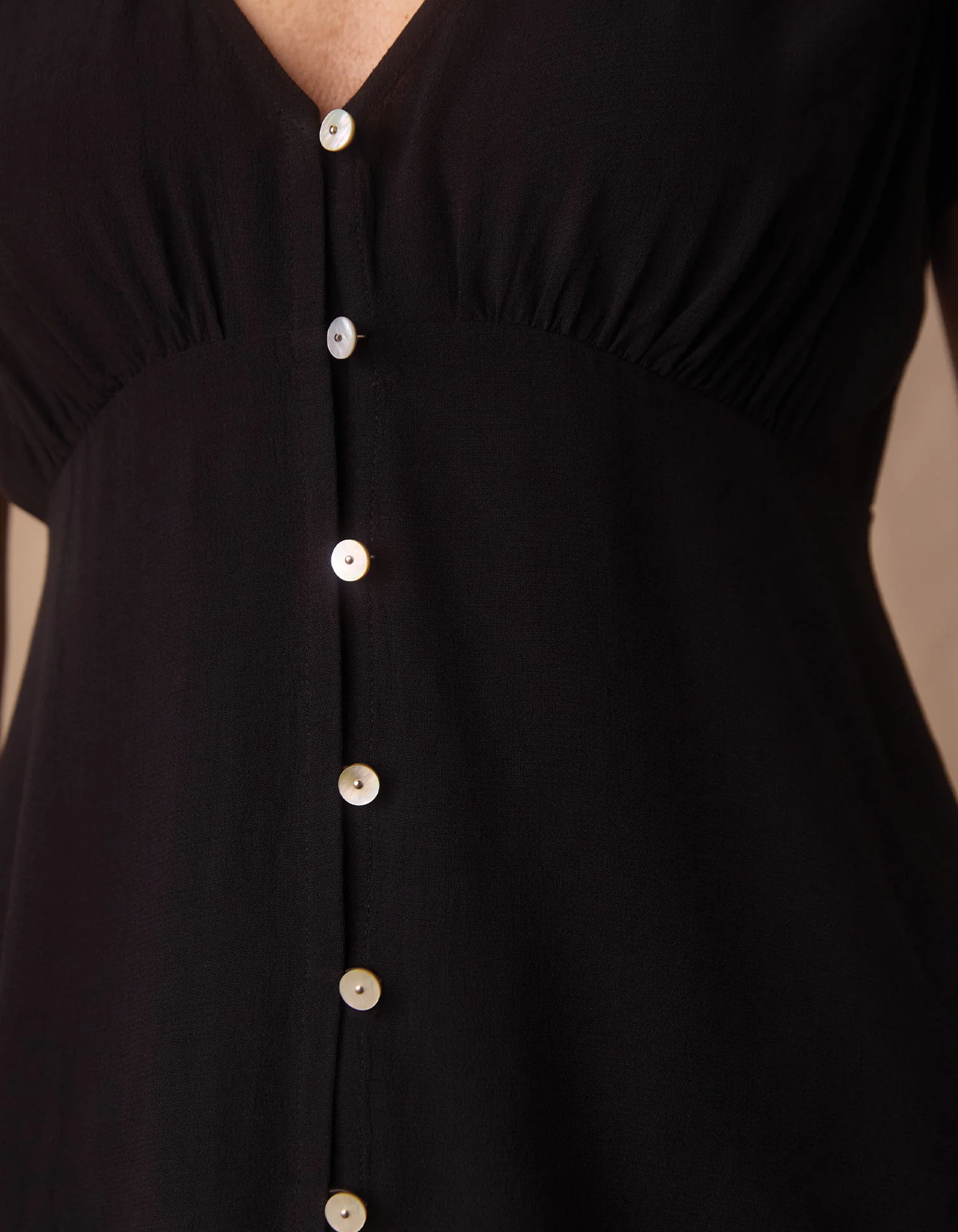 Aria Crepe Emily Blouse in Black - Image 6