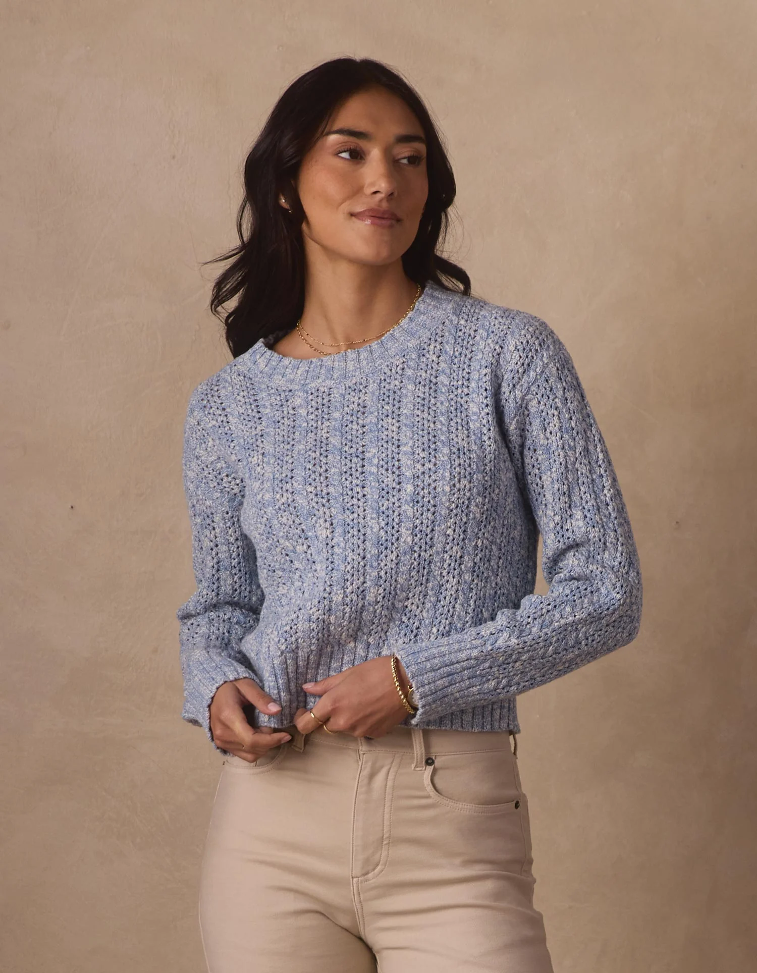 Elise Crewneck Sweater in Sky - Image 3