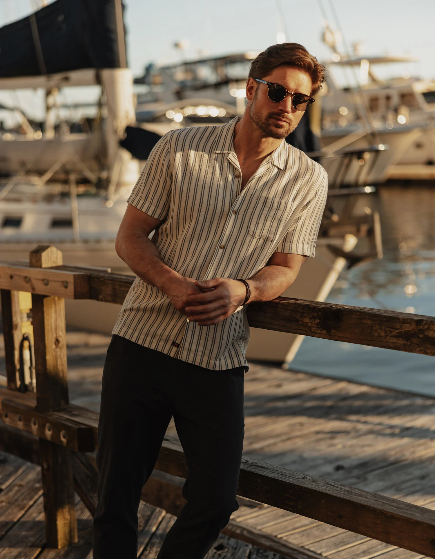Freshwater Camp Shirt in Vintage Blue Stripe - Image 2