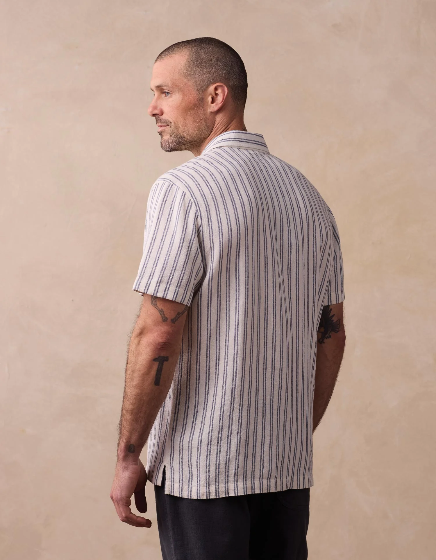 Freshwater Camp Shirt in Vintage Blue Stripe - Image 5