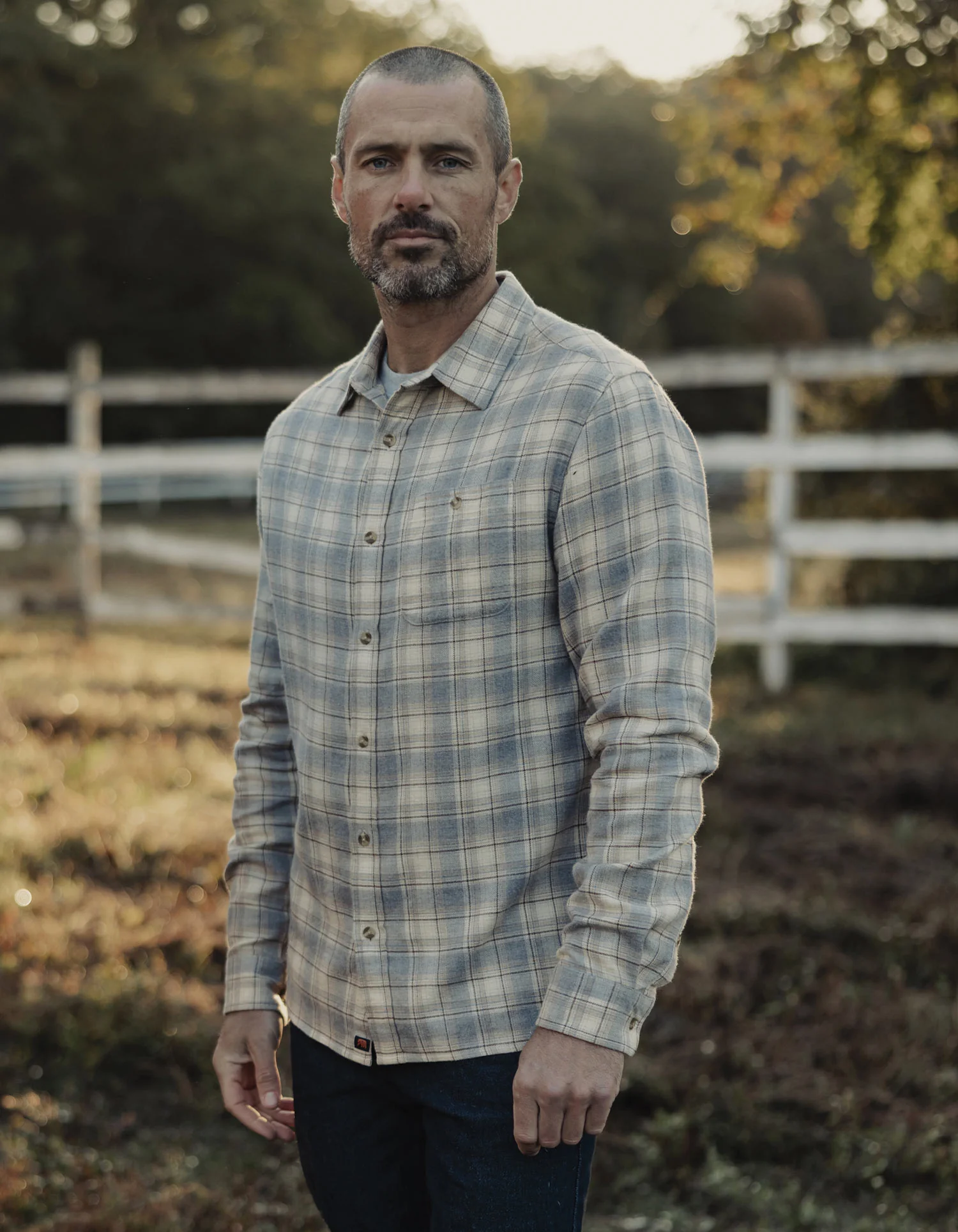 Hudson Double Brushed Flannel in Cream Plaid - Image 3