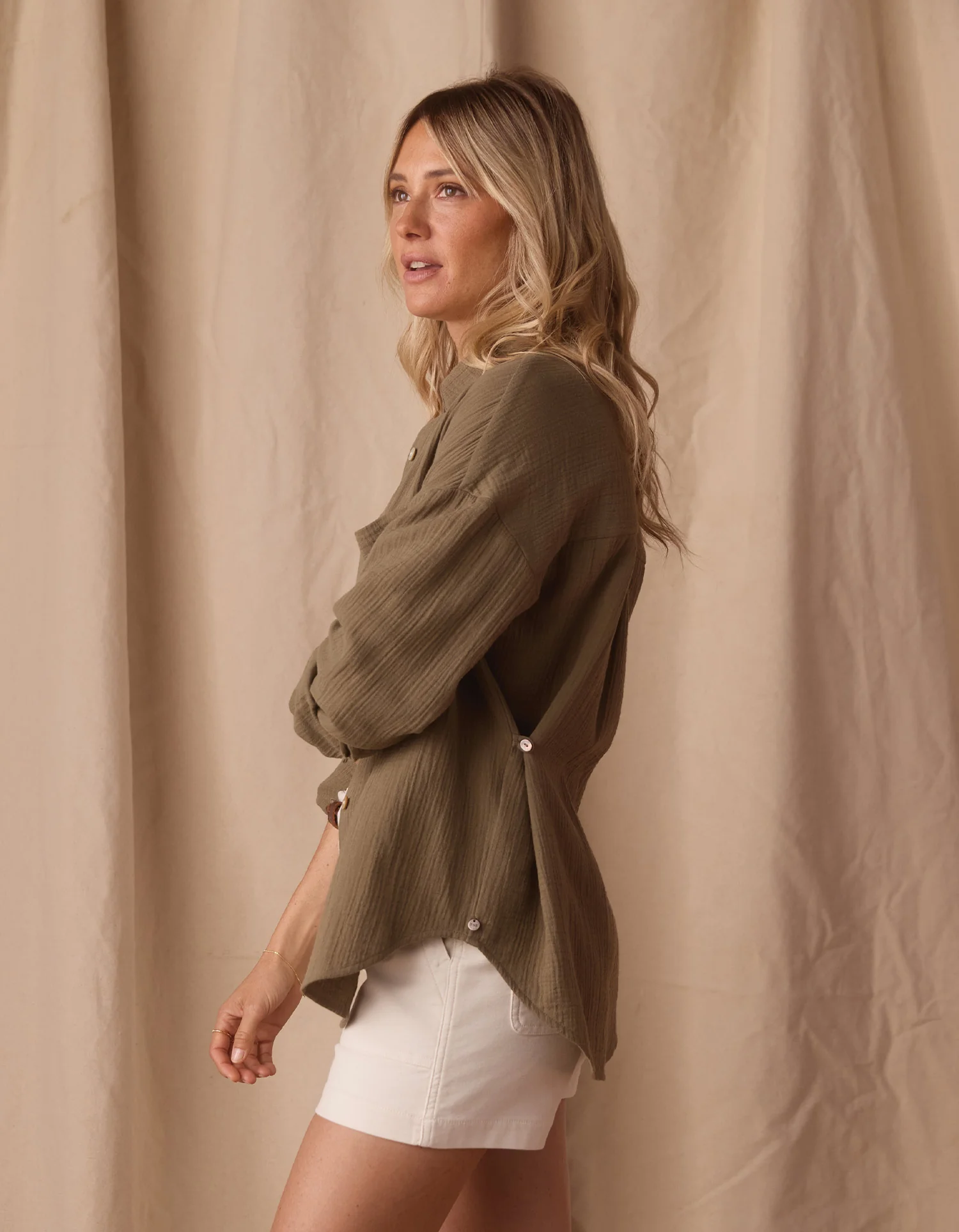 Kalo Weekender Overshirt in Deep Sage - Image 5