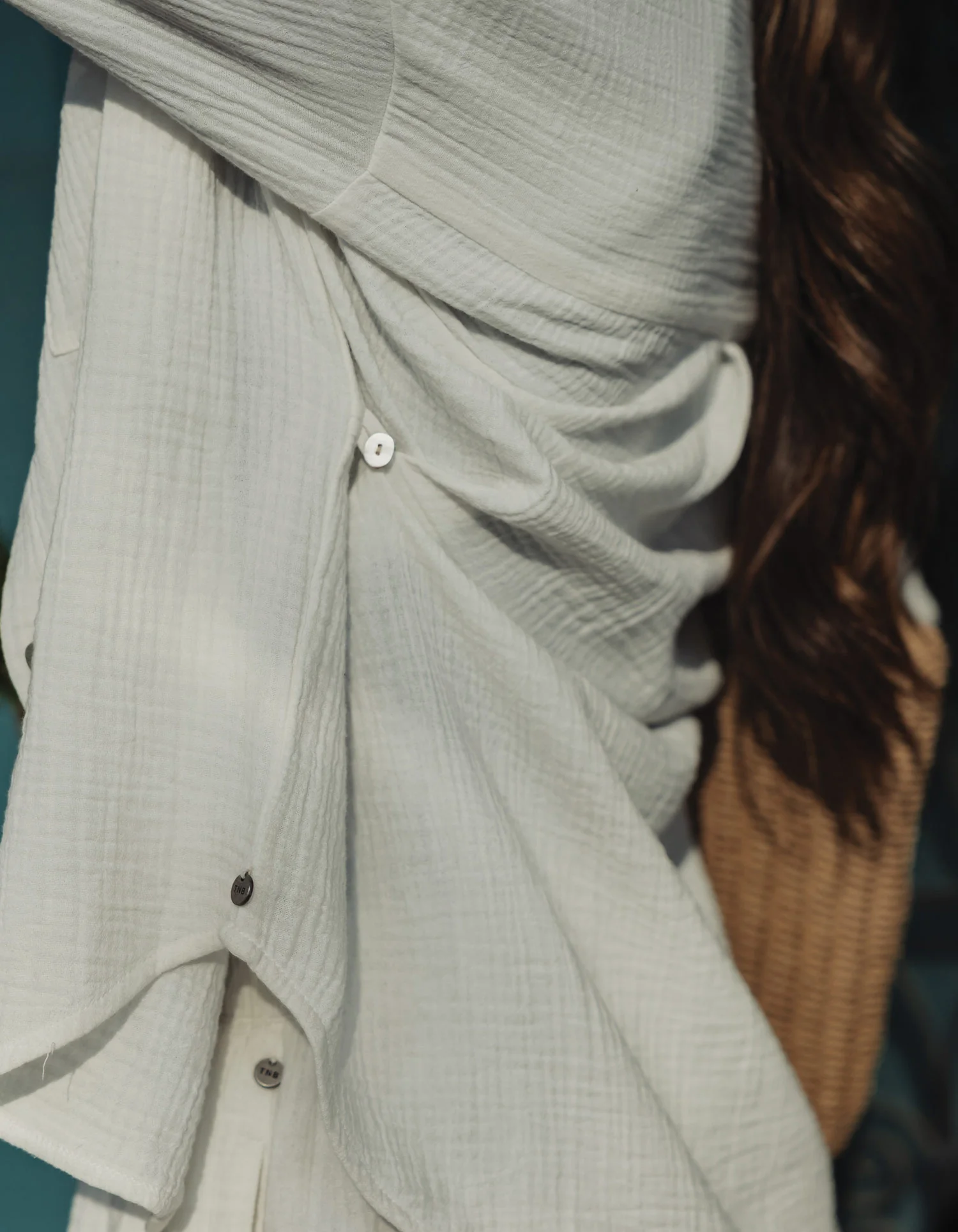 Kalo Weekender Overshirt in Ivory - Image 3