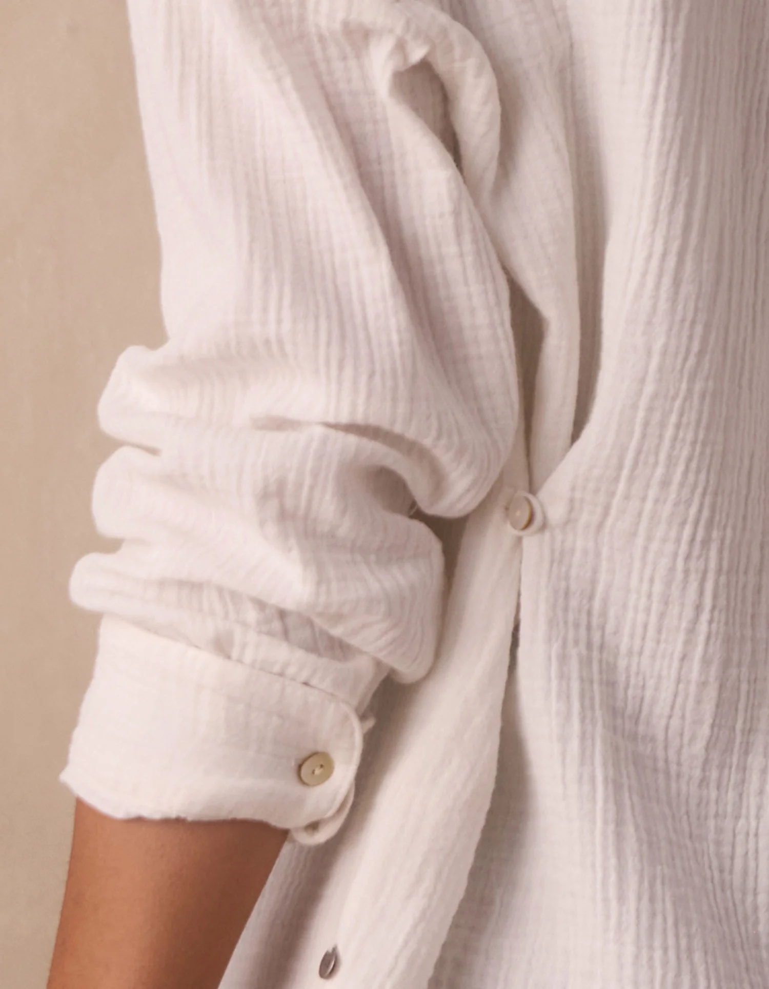 Kalo Weekender Overshirt in Ivory - Image 6