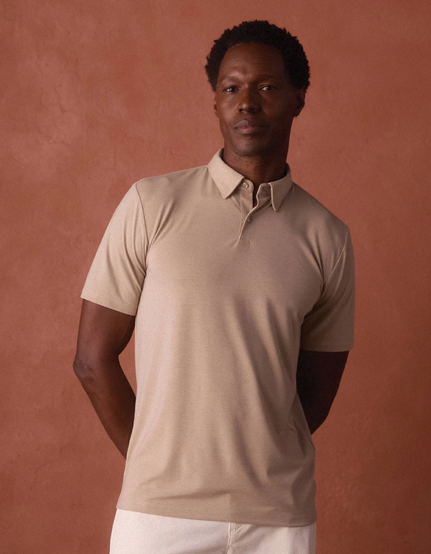 LuxeJersey Polo in Fawn - Image 3