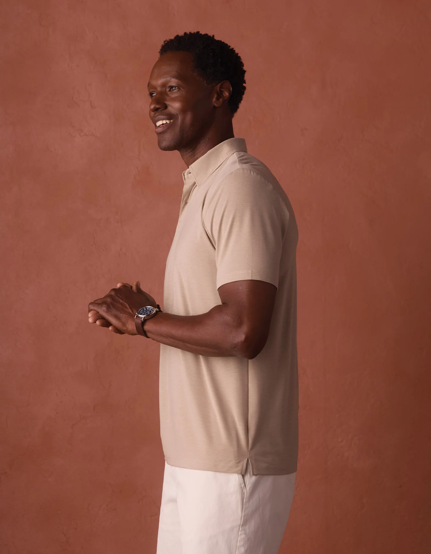 LuxeJersey Polo in Fawn - Image 6