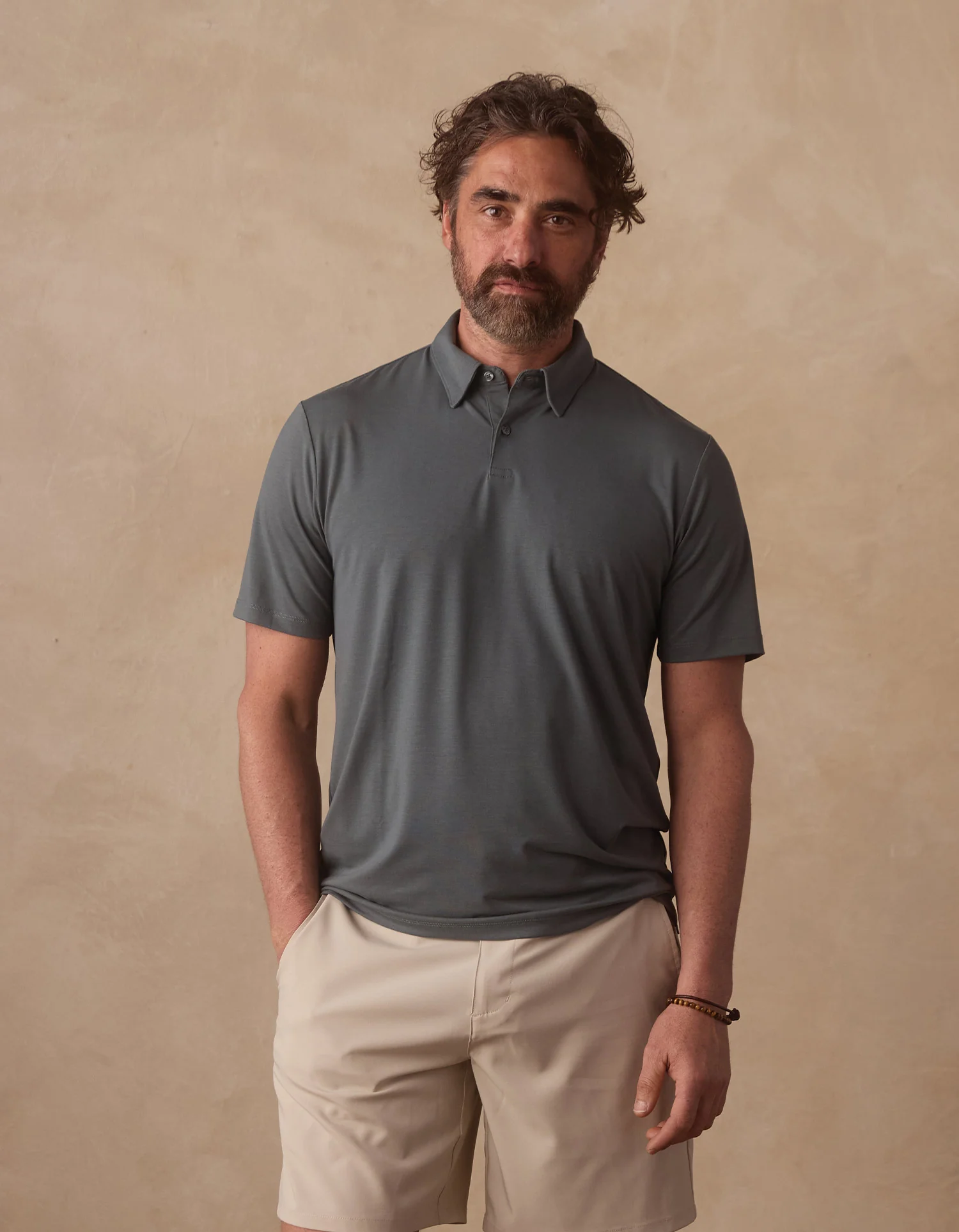 LuxeJersey Polo in Mediterranean Green - Image 3