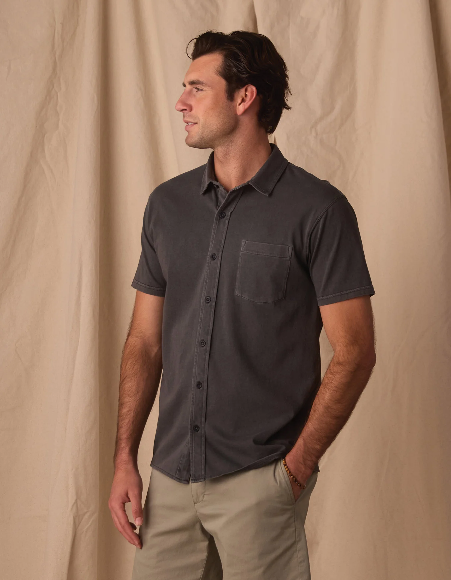 Normal Jersey Button Up in Shadow - Image 5