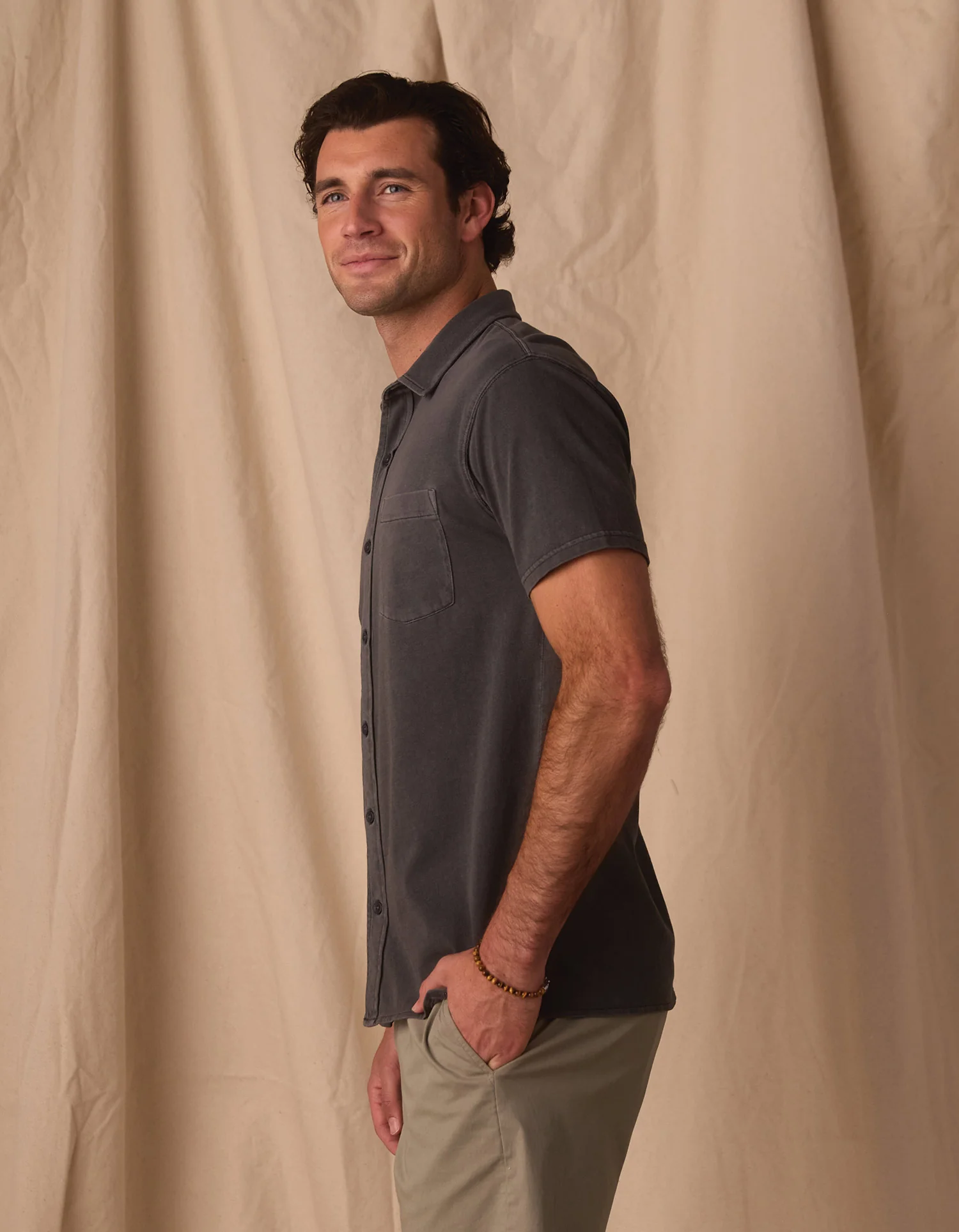 Normal Jersey Button Up in Shadow - Image 6