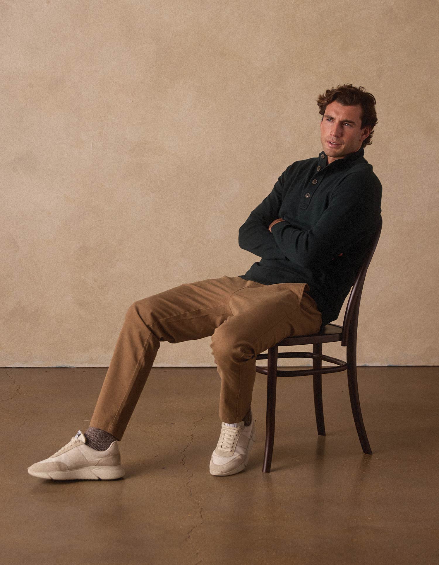Normal Stretch Straight Chino in Russet - Image 3