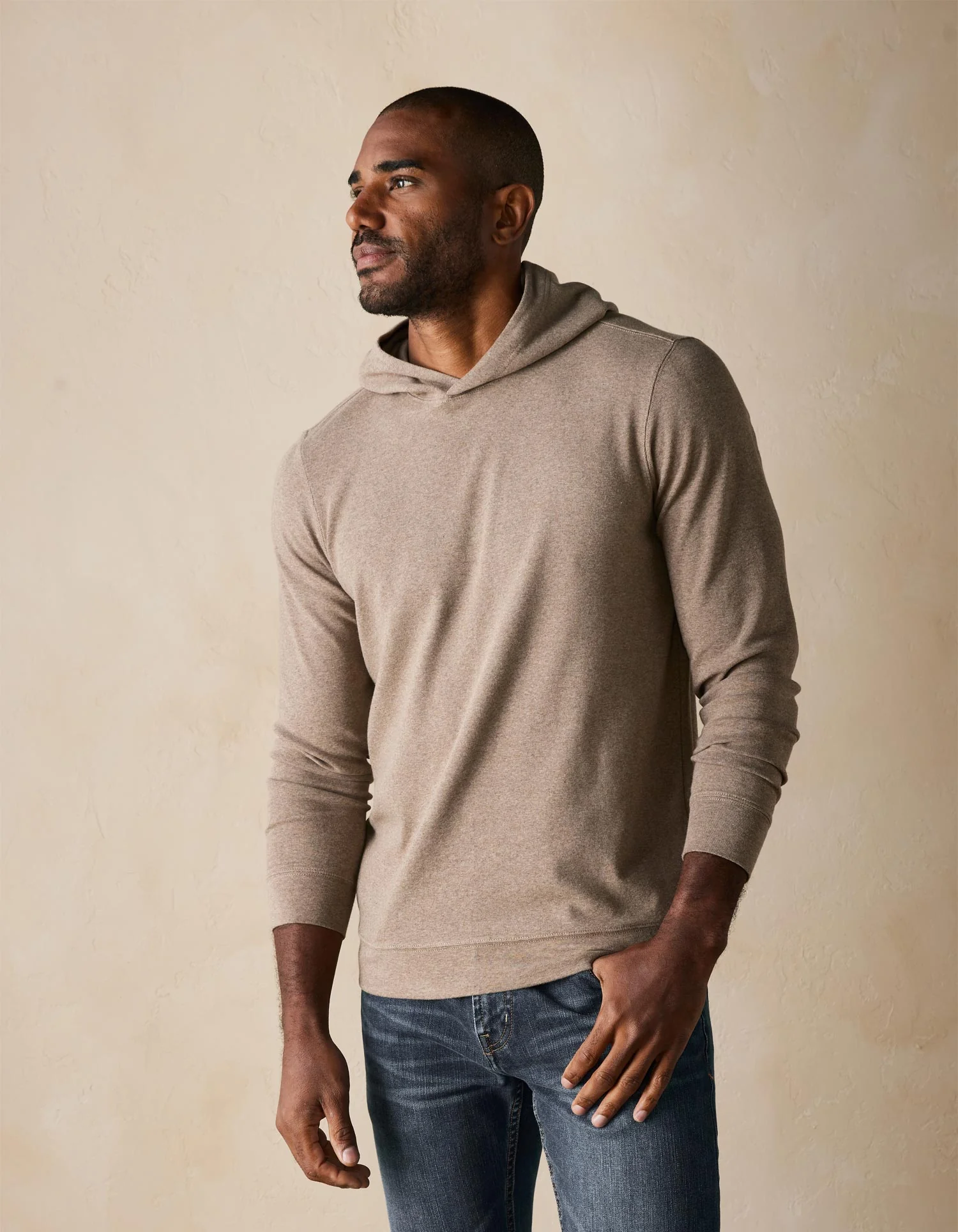 Puremeso Essential Hoodie in Taupe - Image 4