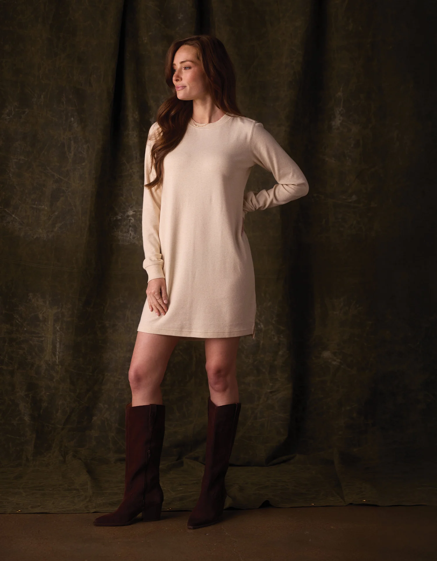 Puremeso Everyday Dress in Fossil - Image 3