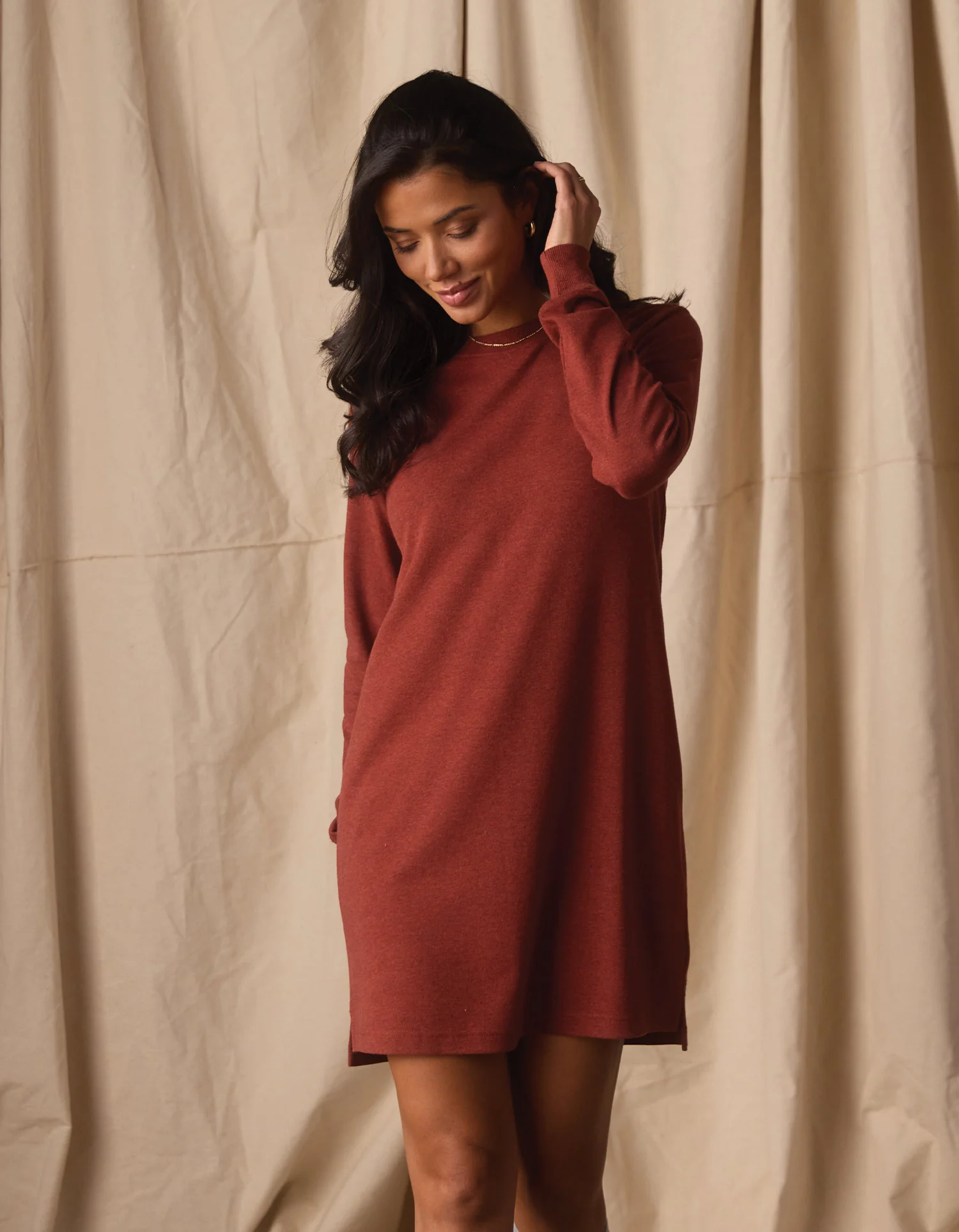 Puremeso Everyday Dress in Terracotta - Image 2