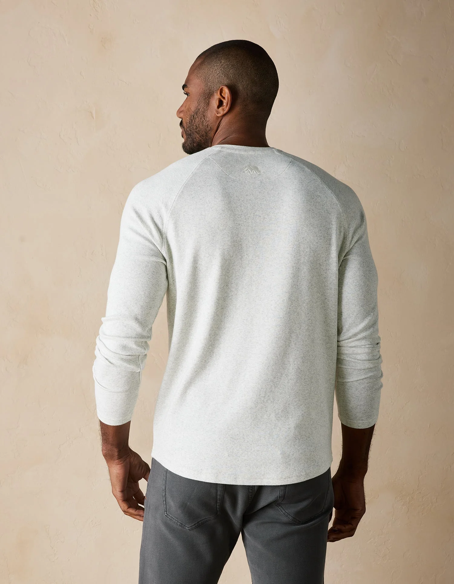 Puremeso Everyday Henley in Stone - Image 6