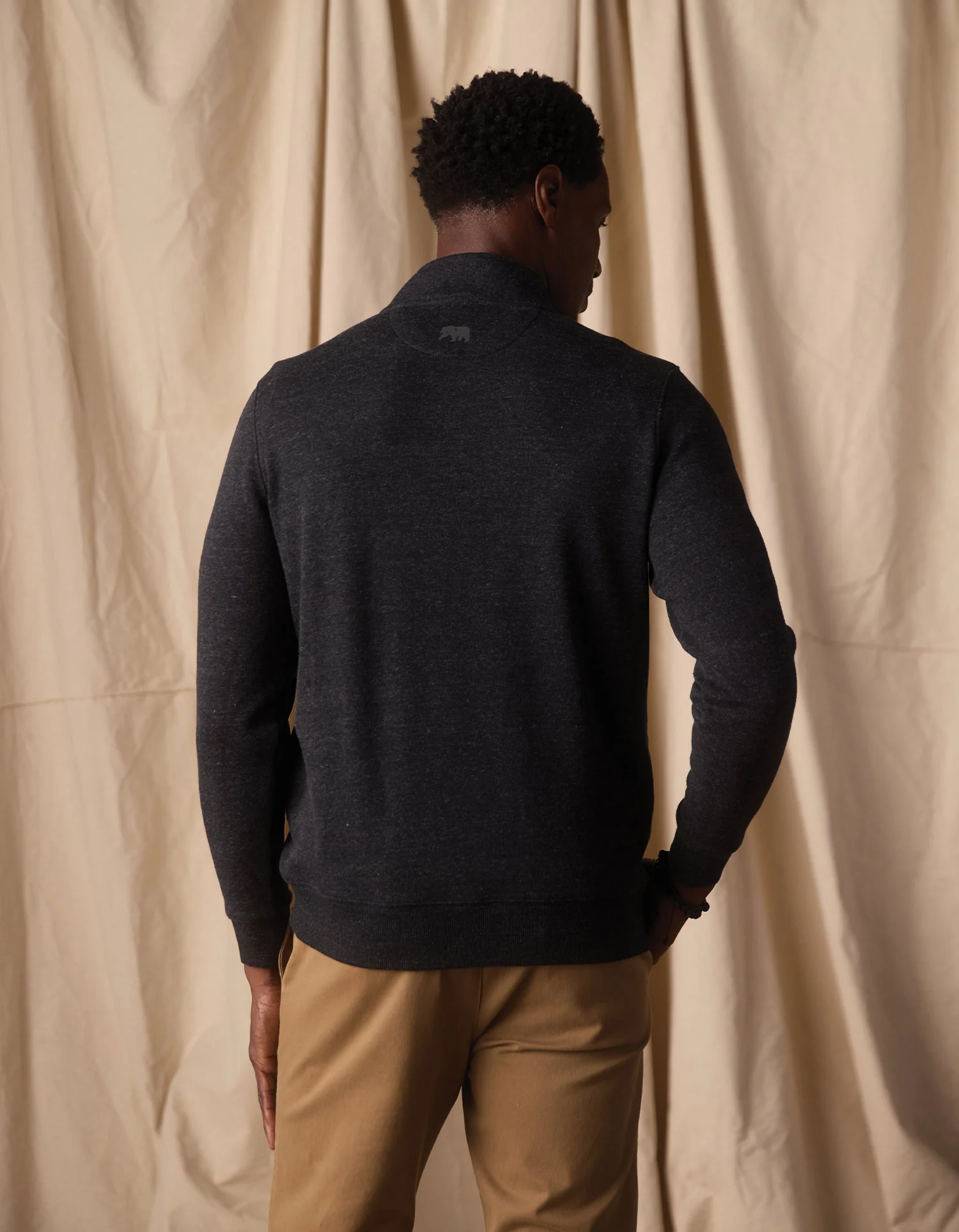 Fleece Puremeso Quarter Zip in Phantom - Image 5