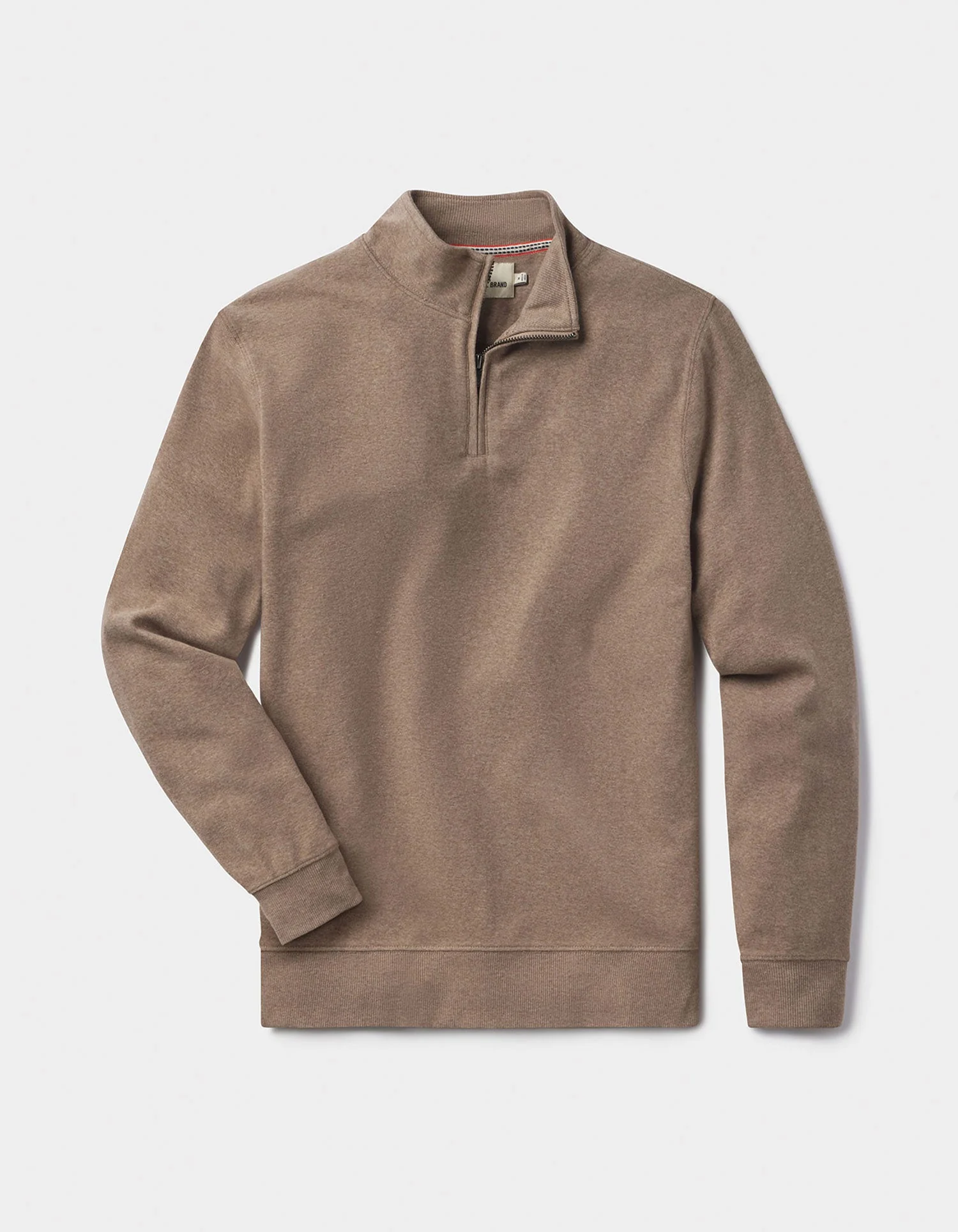 Puremeso Weekend Quarter Zip in Taupe - Image 2