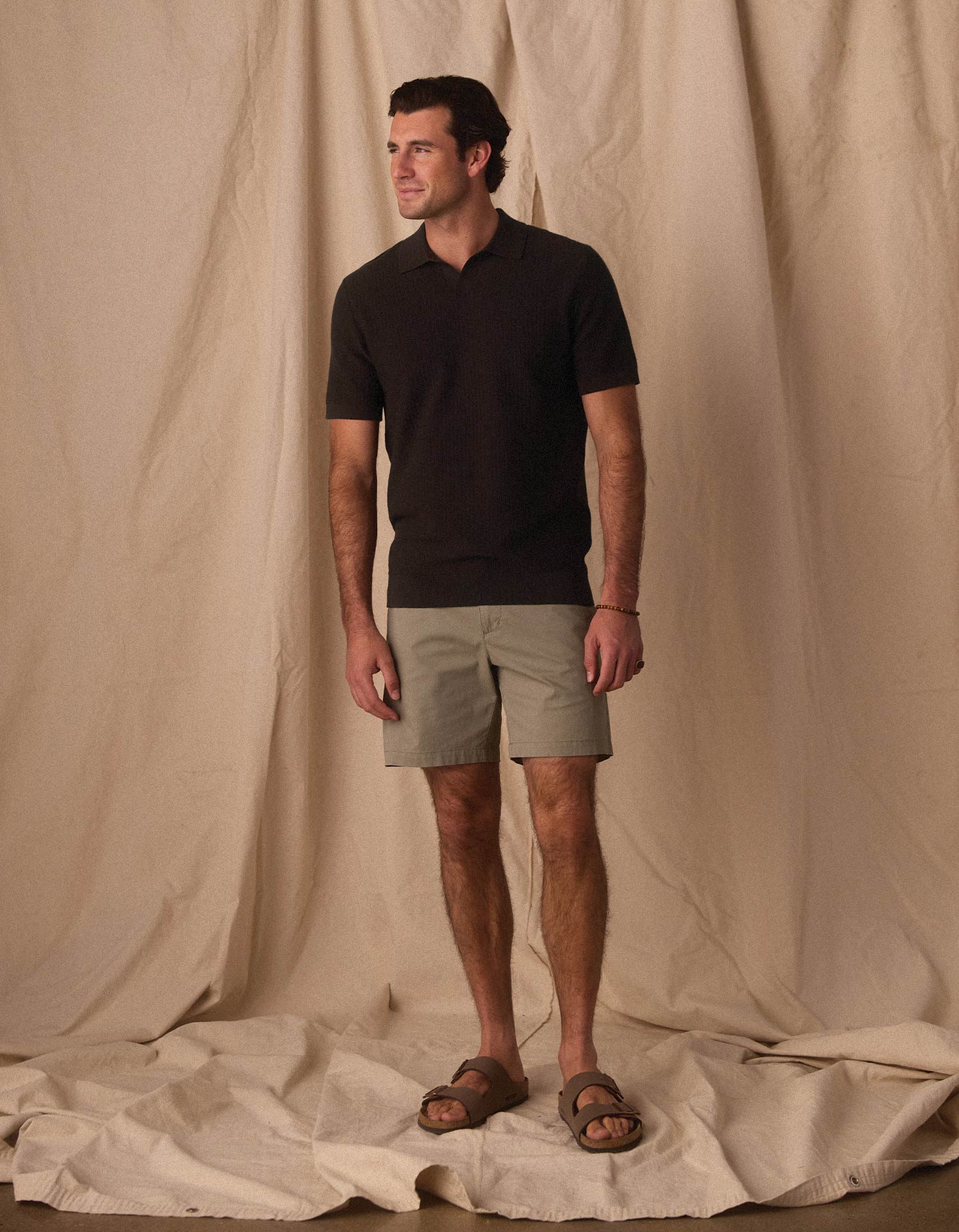 Stretch Chino Short in Moss - Image 3