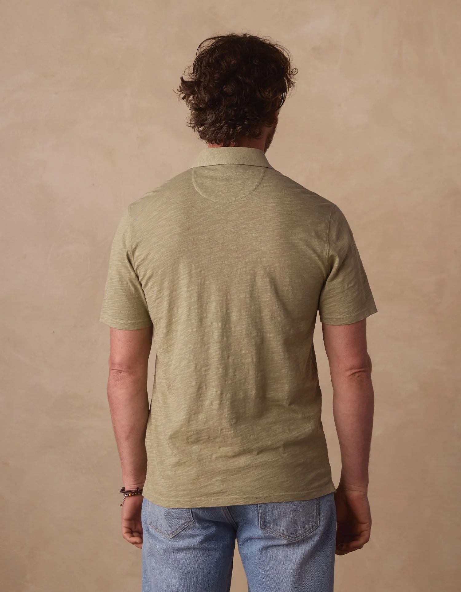 Vintage Slub Pocket Polo in Sage - Image 5
