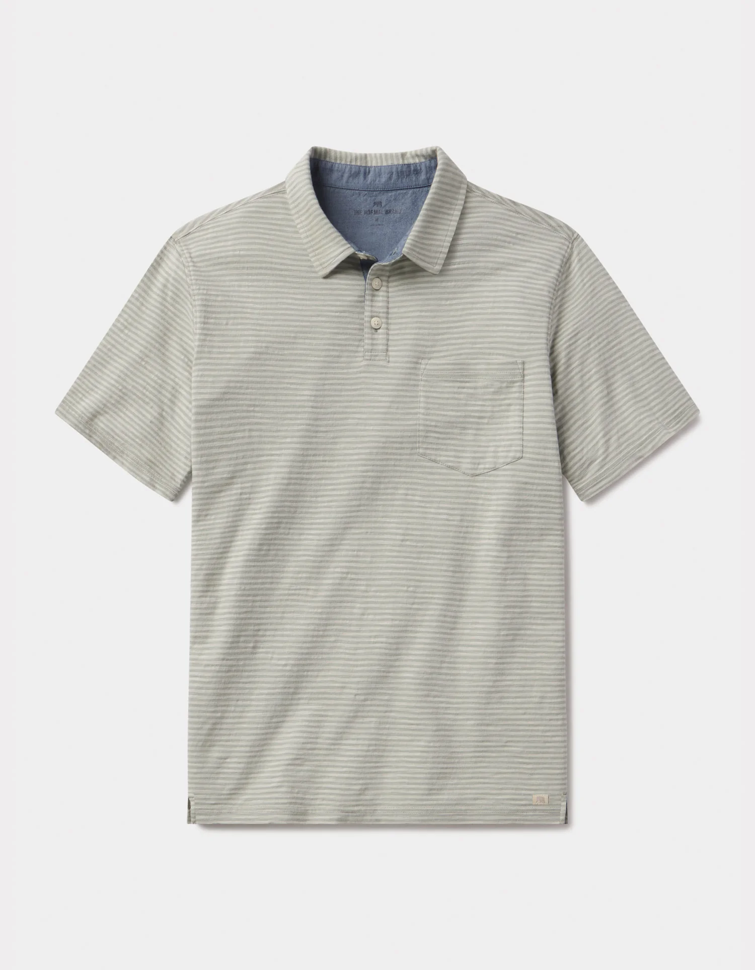 Vintage Slub Pocket Polo in Sea Glass Stripe - Image 2