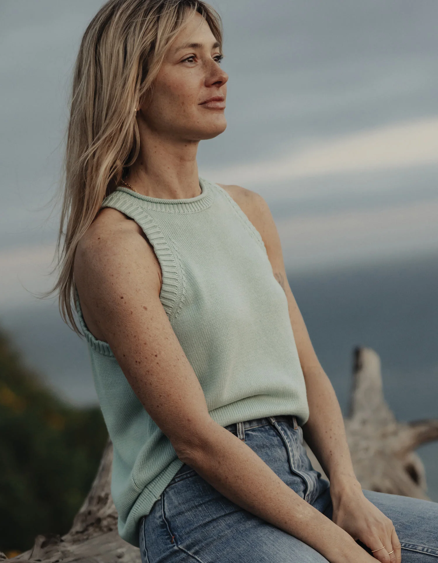 Wanderlust Hi-Neck Tank in Sea Glass - Image 3
