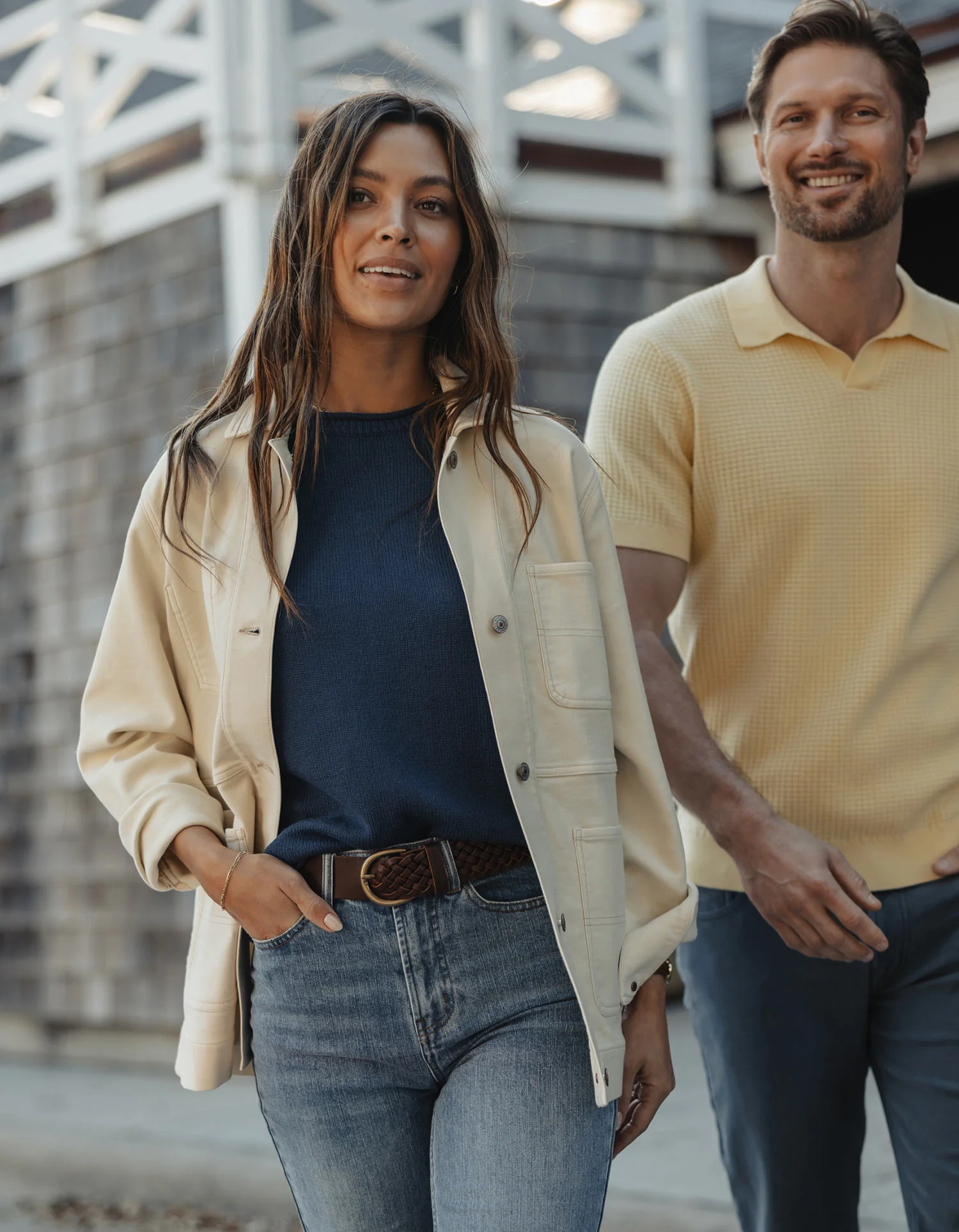 Women's Comfort Terry Chore Coat in Cream
