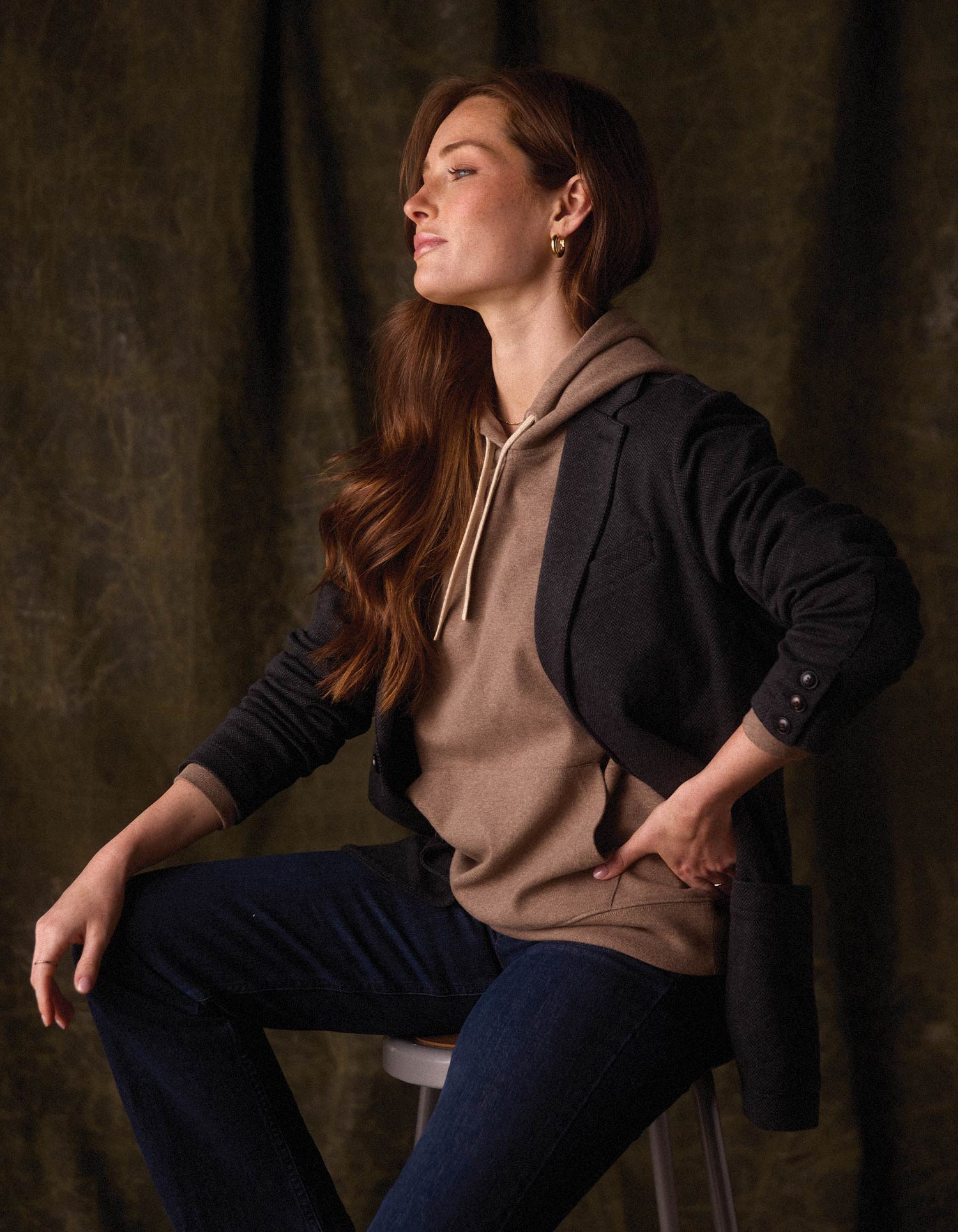 Women's Puremeso Everyday Hoodie in Taupe - Image 2