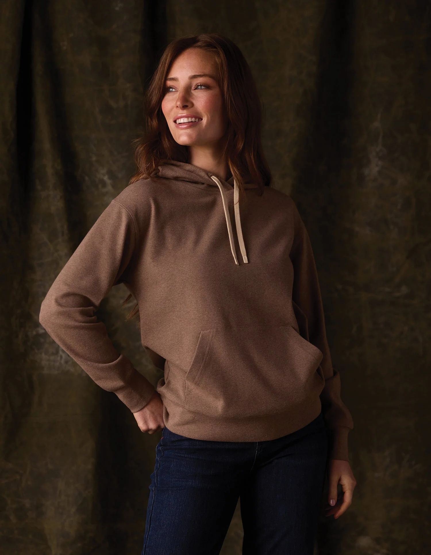 Women's Puremeso Everyday Hoodie in Taupe - Image 3